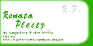 renata pleitz business card